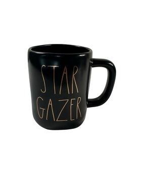 RAE DUNN Star Gazer Black Ceramic Mug